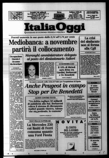 Italia oggi : quotidiano di economia finanza e politica